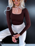 PUSH-UP top "OPULENCE VD73" - CHOCO